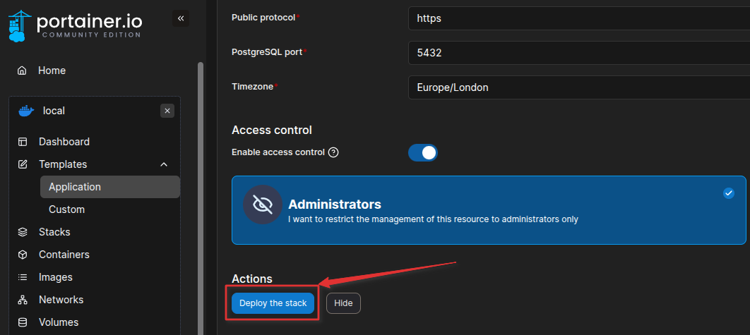 Installing n8n from the Portainer template - Image 4 Installing n8n from the Portainer template - Image 4