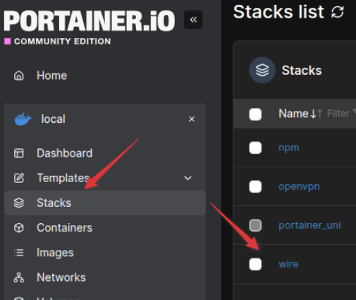 Installing WireGuard UI with Portainer - Image 8 Installing WireGuard UI with Portainer - Image 8