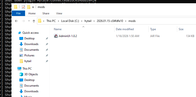 Installing a Hytale server on Unihost (Windows and Linux) with the AdminUI plugin - Image 12