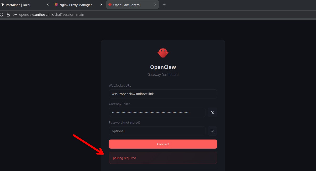 Установка OpenClaw с Portainer - Image 4 Установка OpenClaw с Portainer - Image 4