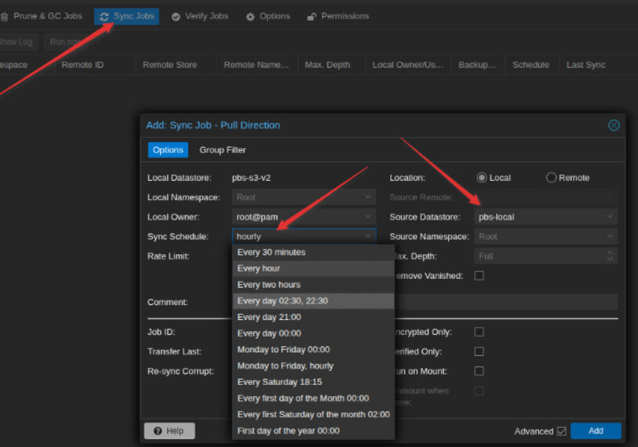 Configuring Two-Tier Backup in Proxmox Backup Server - Image 4 Configuring Two-Tier Backup in Proxmox Backup Server - Image 4